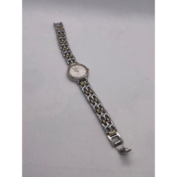 Seiko Two Tone Silver Gold Womens Watch Elegant Analog Quartz Jewelry - Picture 1 of 5